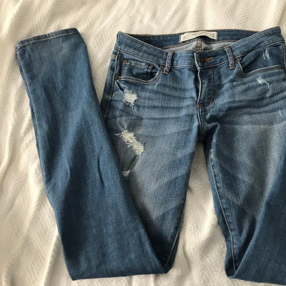 Distressed Abercrombie Jeans